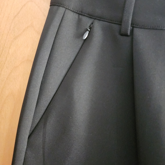 NWT Good American Black "Scuba Knit" Wide Leg Trousers Size 10/30 Style# GKB0006 - Picture 3 of 12